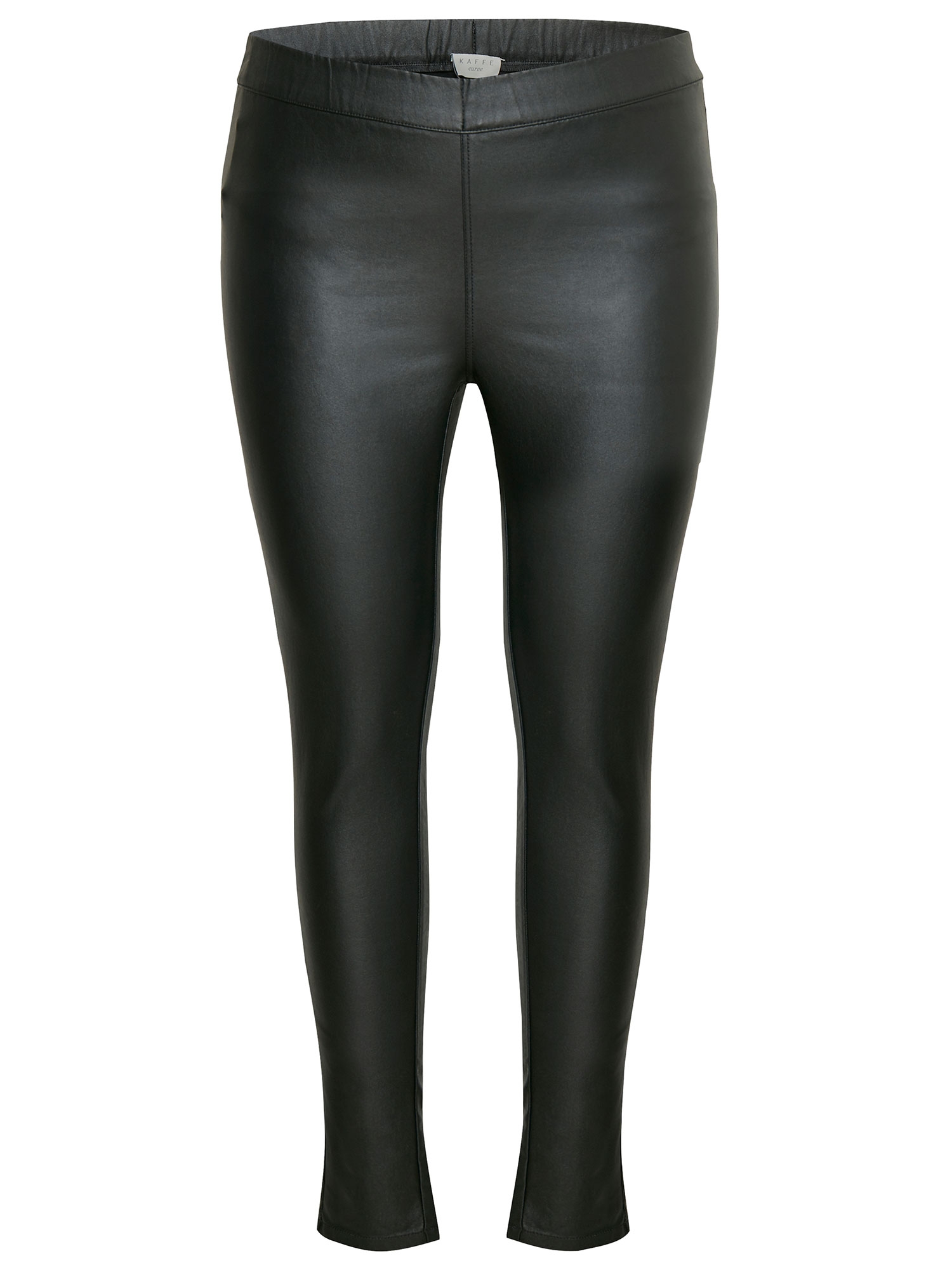 Sorte skind look leggings  fra Kaffe Curve