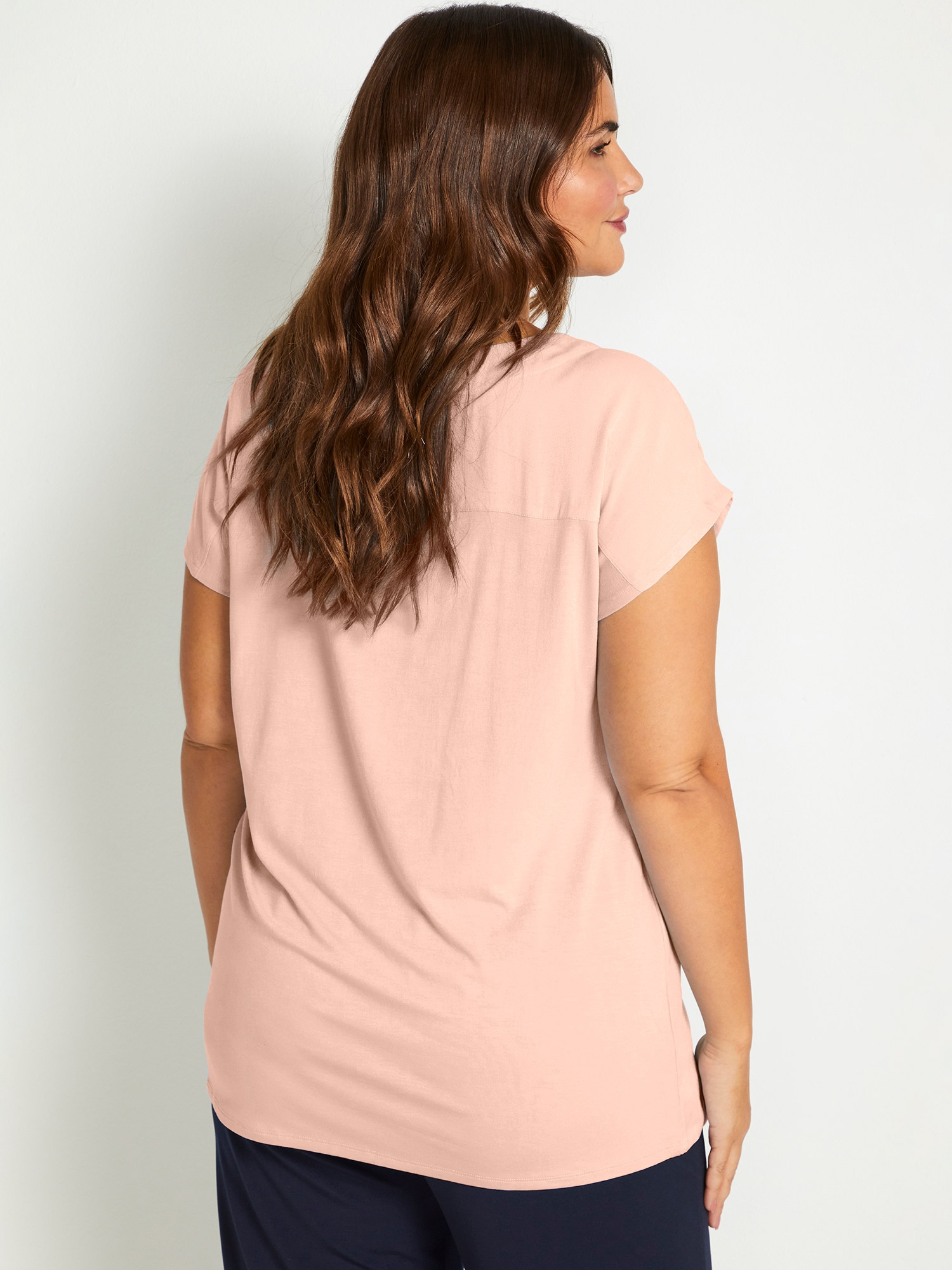 KCaya - Rosa Viskose bluse  fra Kaffe Curve