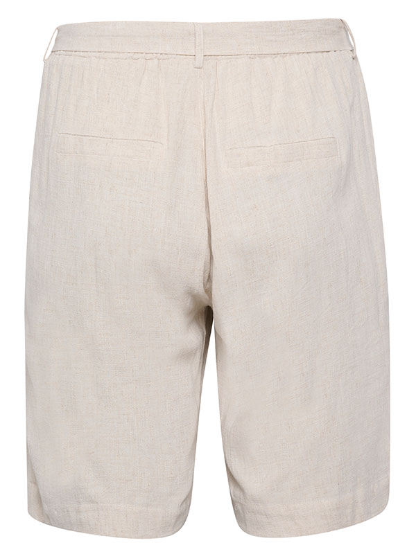 LILOA - Beige shorts i linblanding fra Kaffe Curve