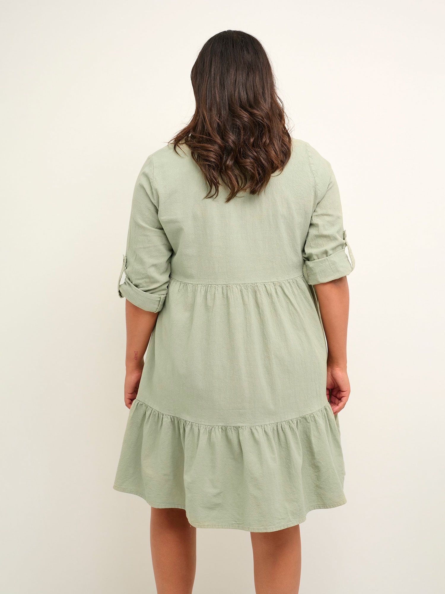 KCnana - Grønn Bomulls kjole fra Kaffe Curve
