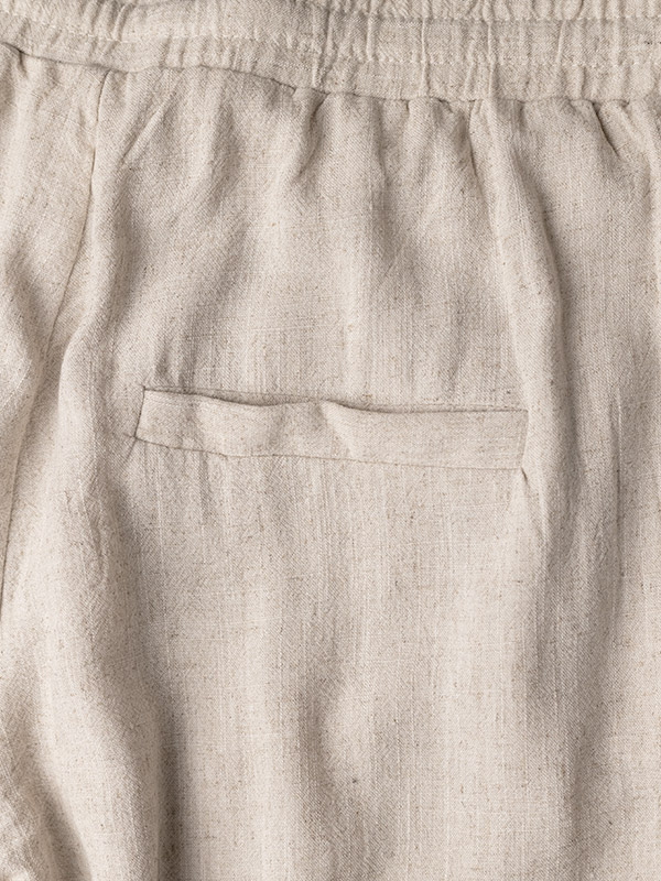 LILOA - Beige bukser i linblanding fra Kaffe Curve