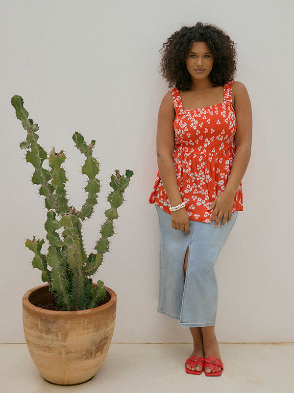 KCAMI - Plus Size Topp fra Kaffe Curve