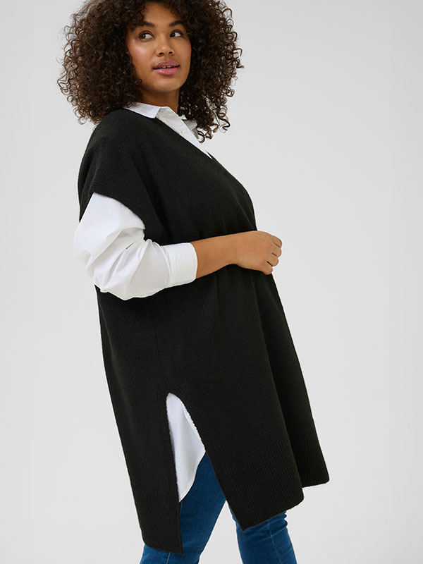 KCANNETT - Plus Size Poncho fra Kaffe Curve