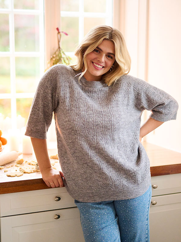 KCTENNA - Plus Size Genser fra Kaffe Curve