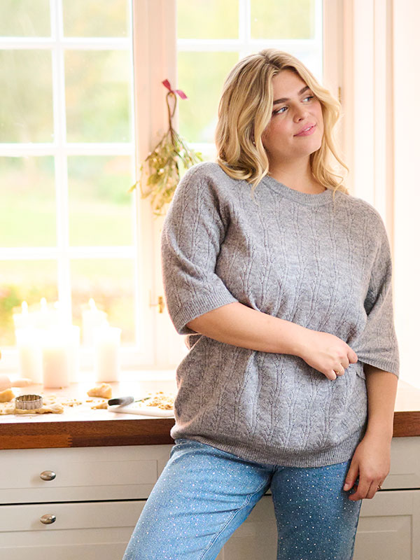 KCTENNA - Plus Size Genser fra Kaffe Curve