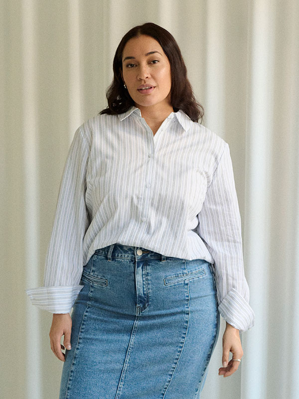 KCSELINA - Plus Size Skjorte fra Kaffe Curve