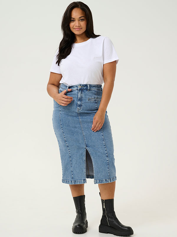 KCTHURA - Plus Size Skjørt fra Kaffe Curve