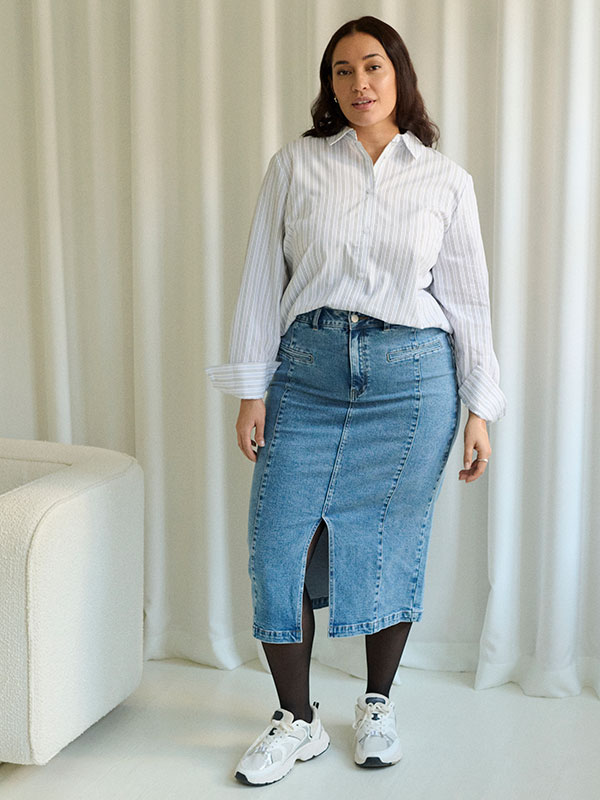 KCTHURA - Plus Size Skjørt fra Kaffe Curve