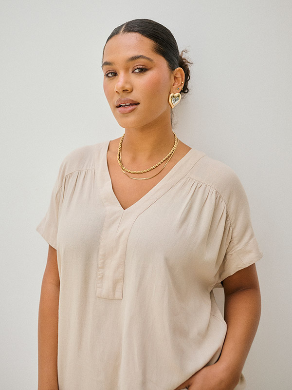 KCMILLE - Plus Size Bluse fra Kaffe Curve