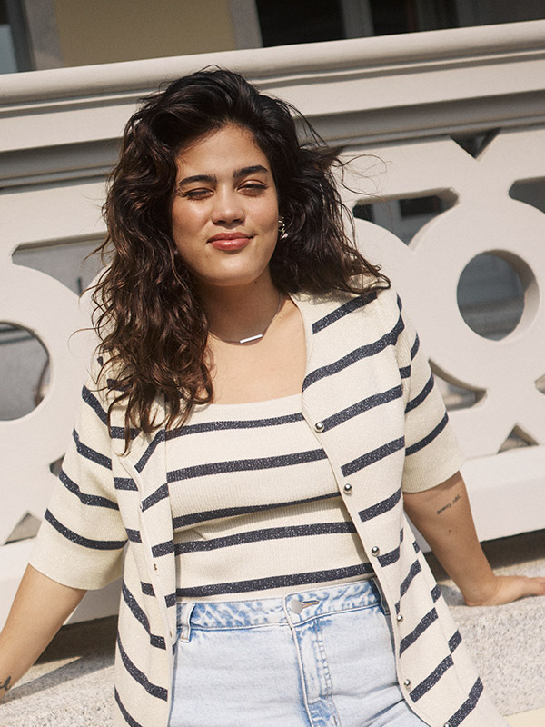 KCMORINA - Plus Size Topp fra Kaffe Curve