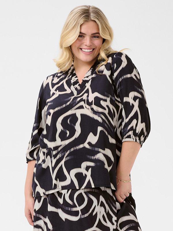 KCMAREN - Plus Size Bluse fra Kaffe Curve