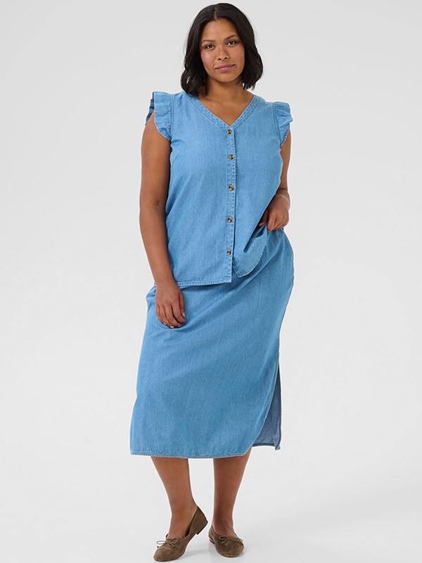 KCLOUISA - Plus Size Bluse fra Kaffe Curve