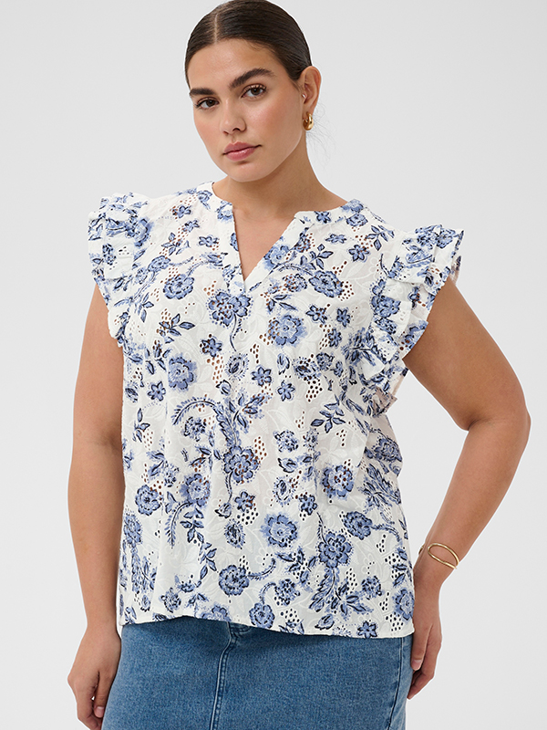 KCLULA - Plus Size Topp fra Kaffe Curve