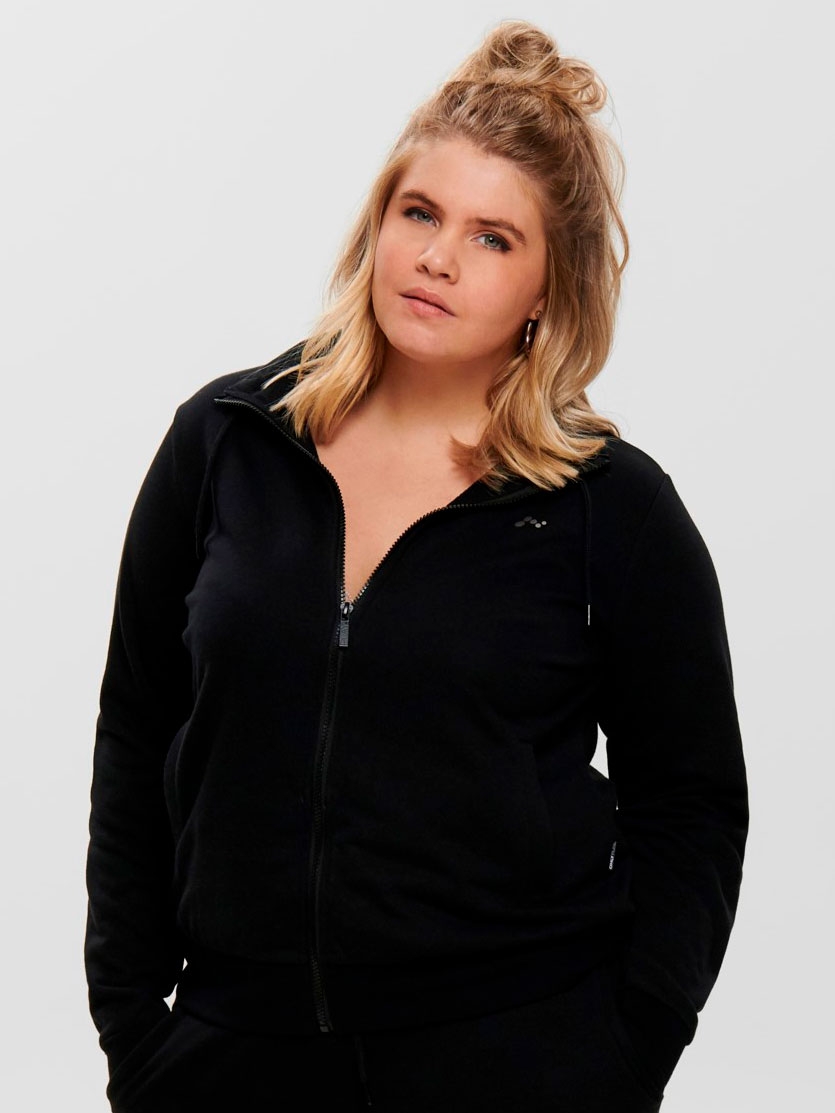 Sweatshirt Med Glidelås fra Only Play Curvy