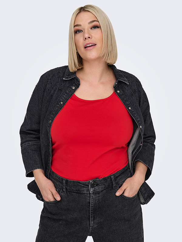 CARTIME - Plus Size Topp fra Only Carmakoma