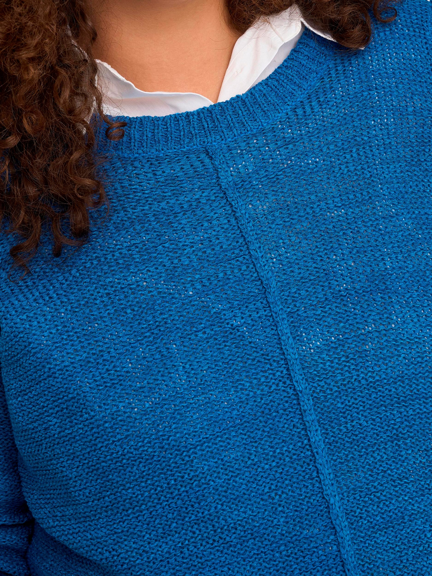 FOXY - Blå strikket genser fra Only Carmakoma