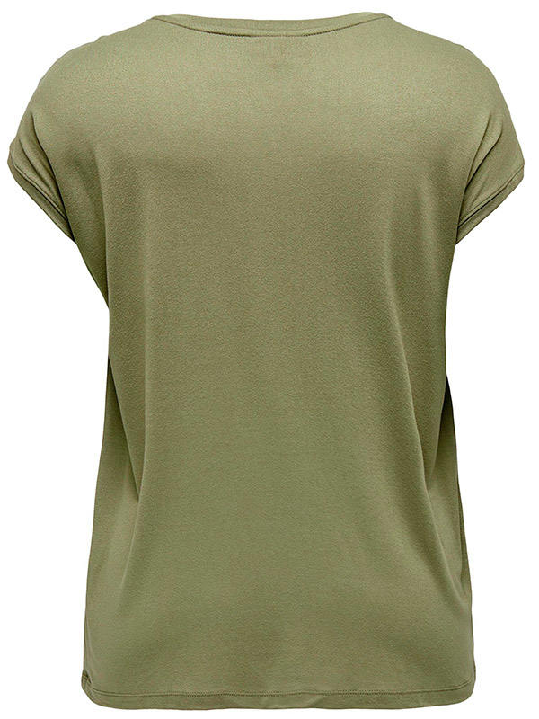 FLAKE - Grønn viskose t-skjorte med blonde  fra Only Carmakoma