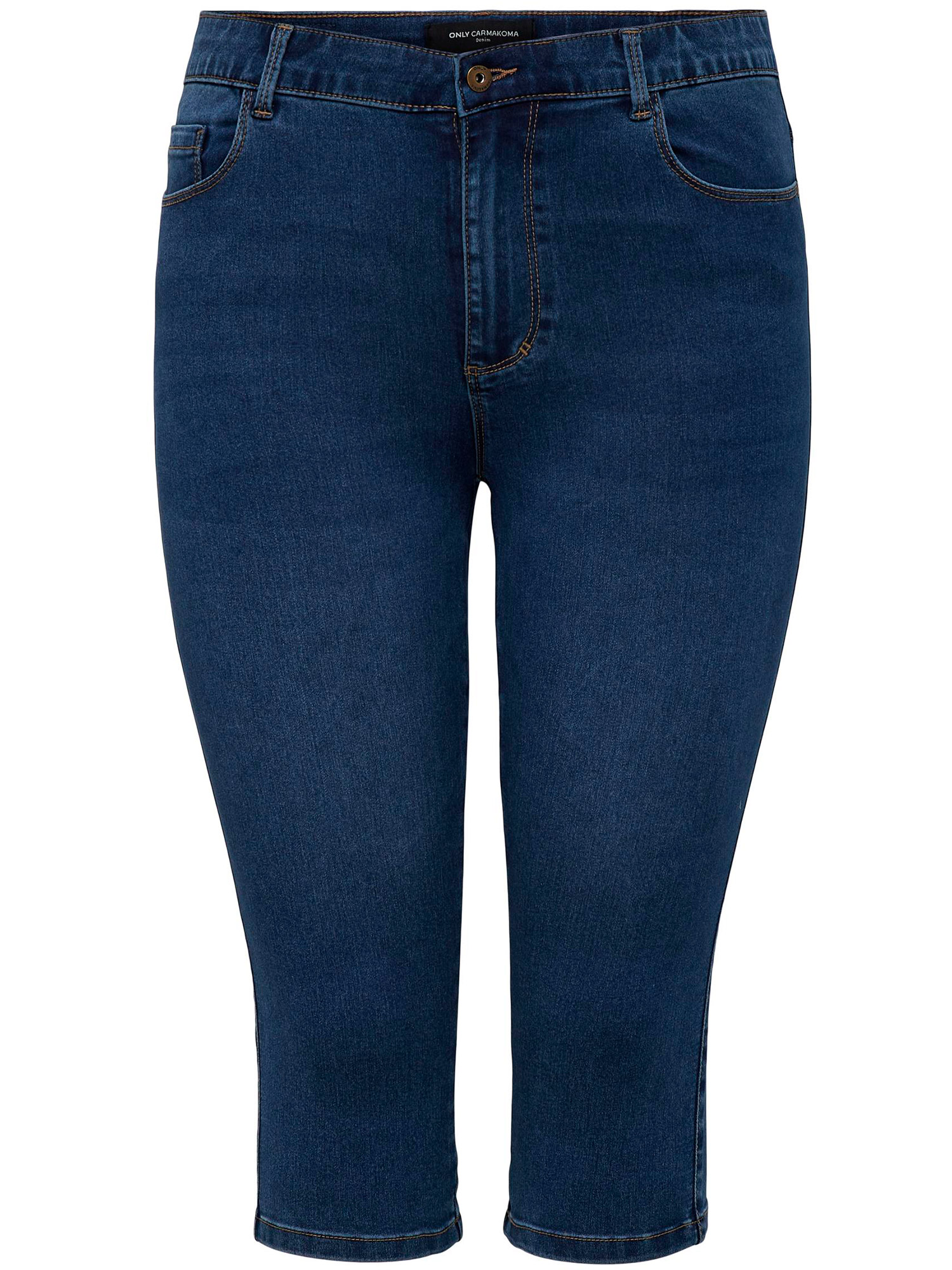 Caraugusta - Blå denim capri bukse fra Only Carmakoma