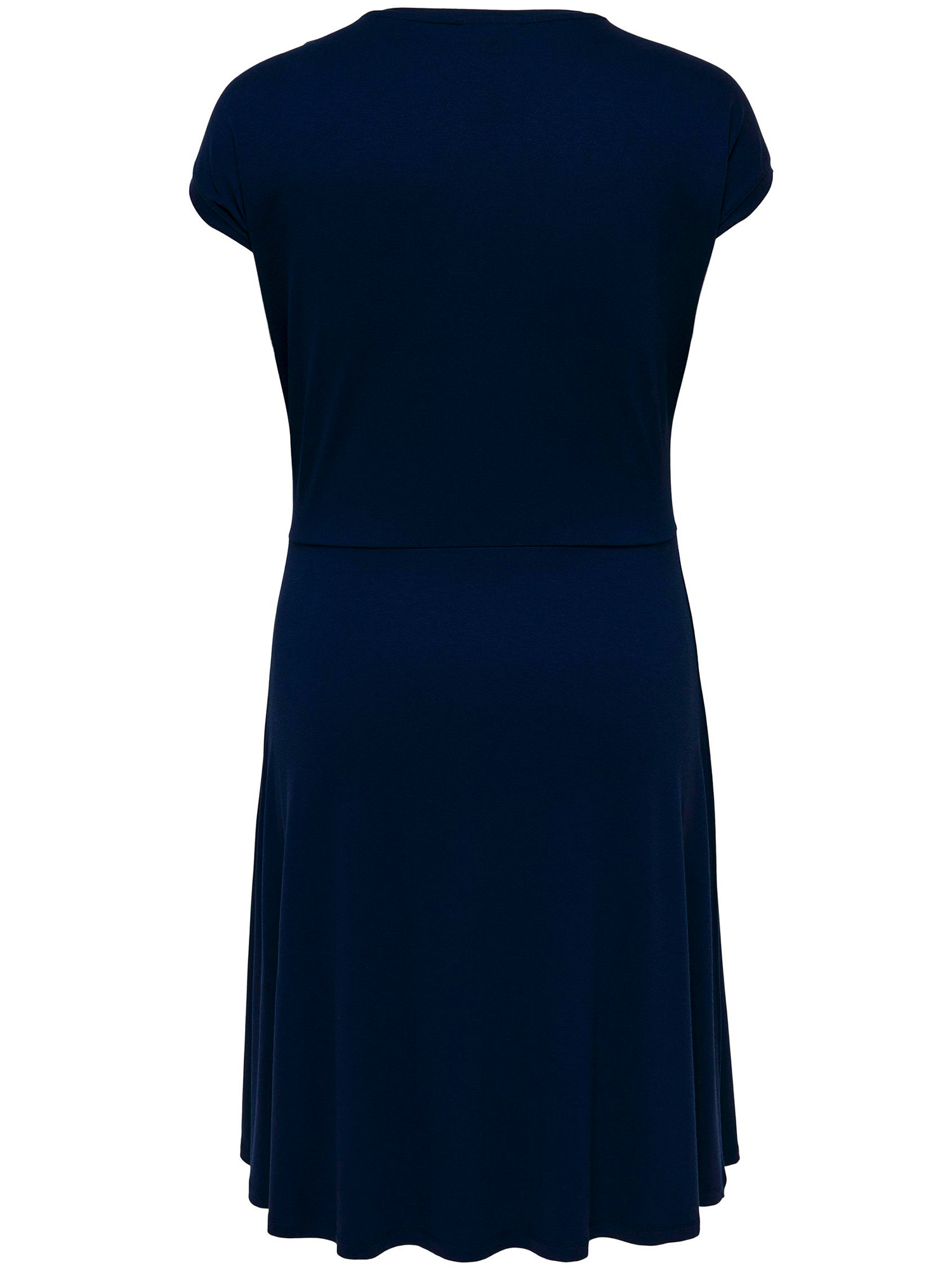 Carflake - Flott blå viskose kjole med fin blondedetalje fra Only Carmakoma