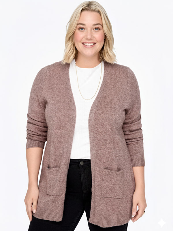 CARESLY - Plus Size Cardigan fra Only Carmakoma