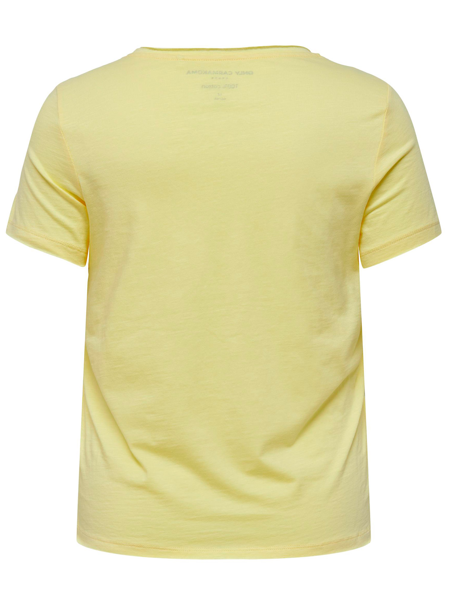 Carbonnie - Gul t-skjorte I Bomullsjersey fra Only Carmakoma