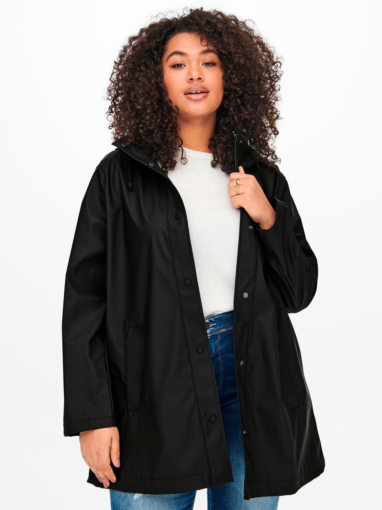 Rain jacket fra Only Carmakoma