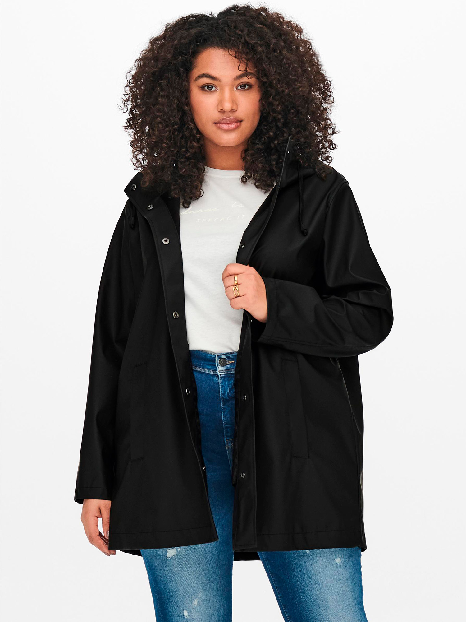 Rain jacket fra Only Carmakoma