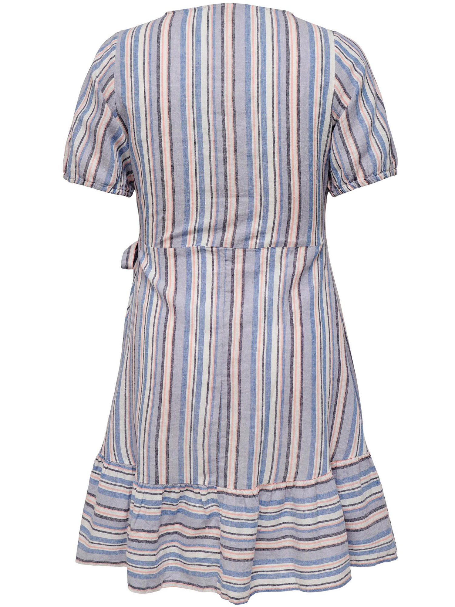 Cartino - omslags kjole med striper fra Only Carmakoma