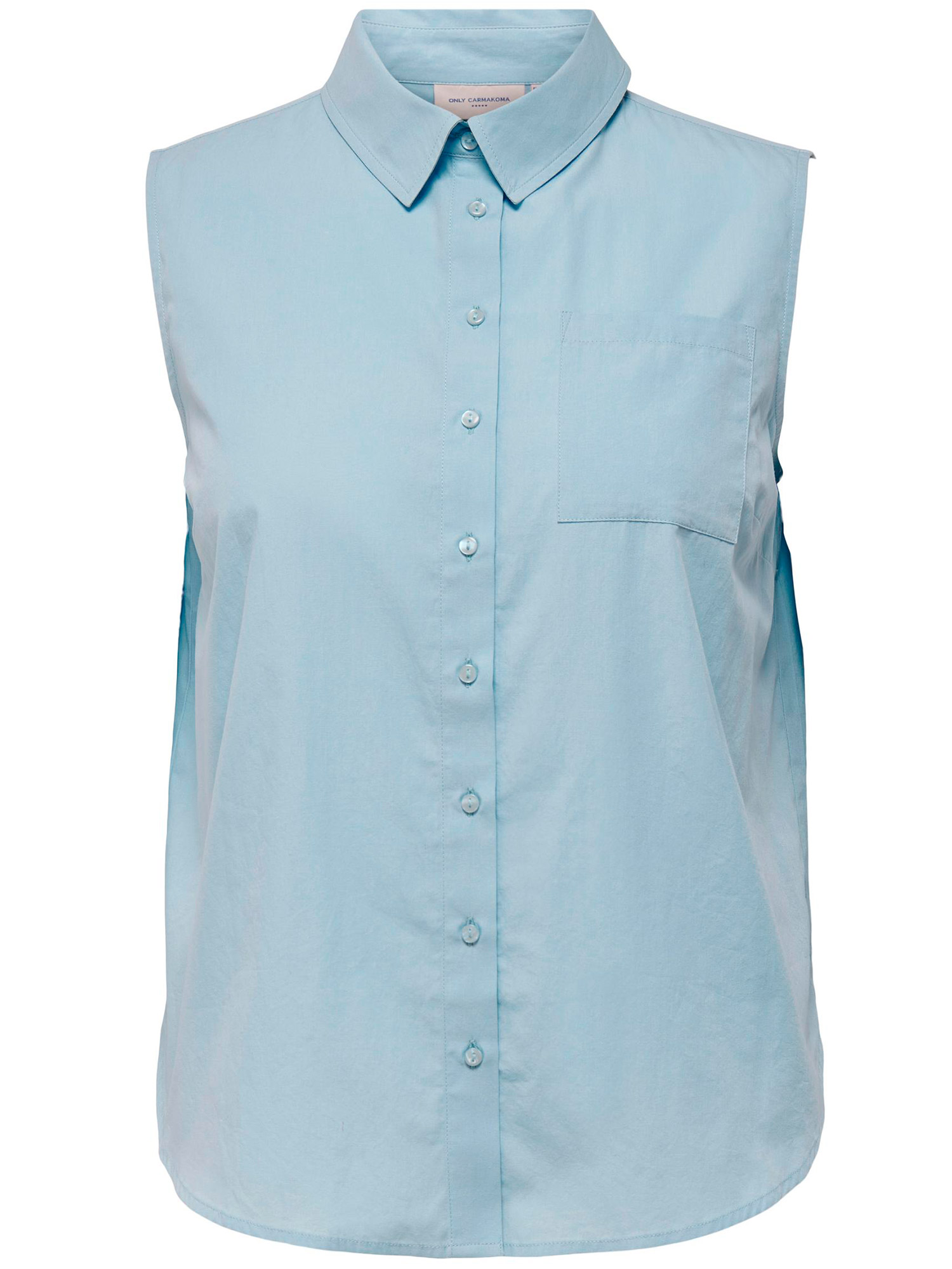 Carmillas - lyseblå skjorte uden ermer fra Only Carmakoma