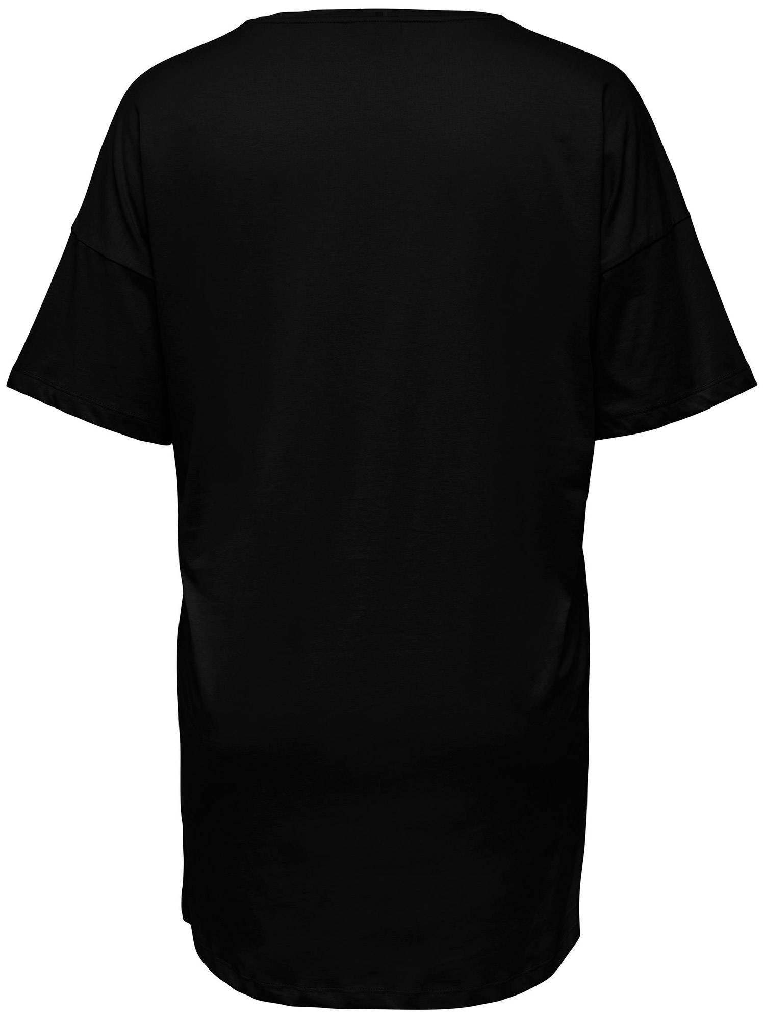 Carloni - Svart lang t-skjorte med print fra Only Carmakoma