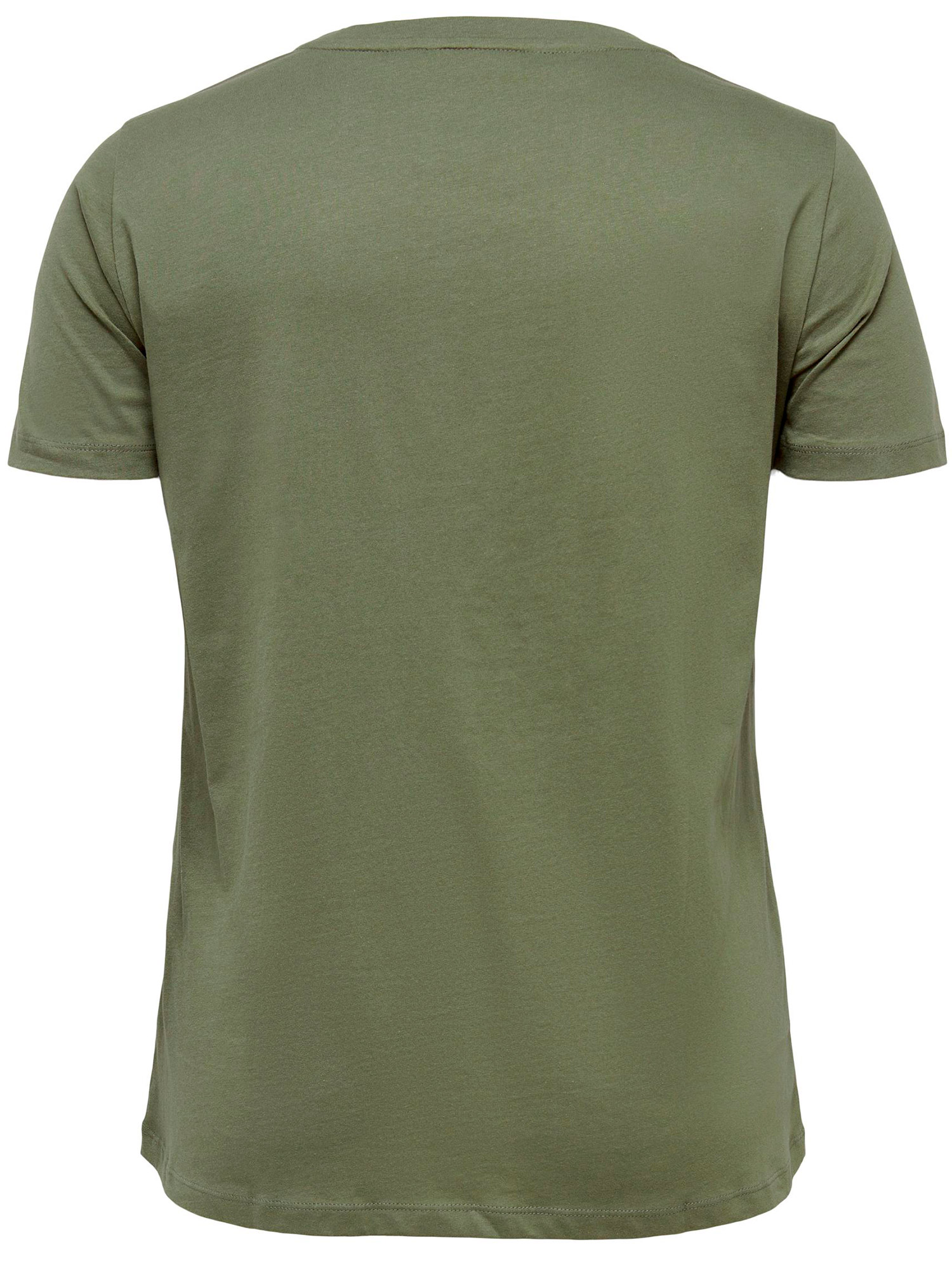 Carsola - Grønn bomulls t-skjorte med print fra Only Carmakoma