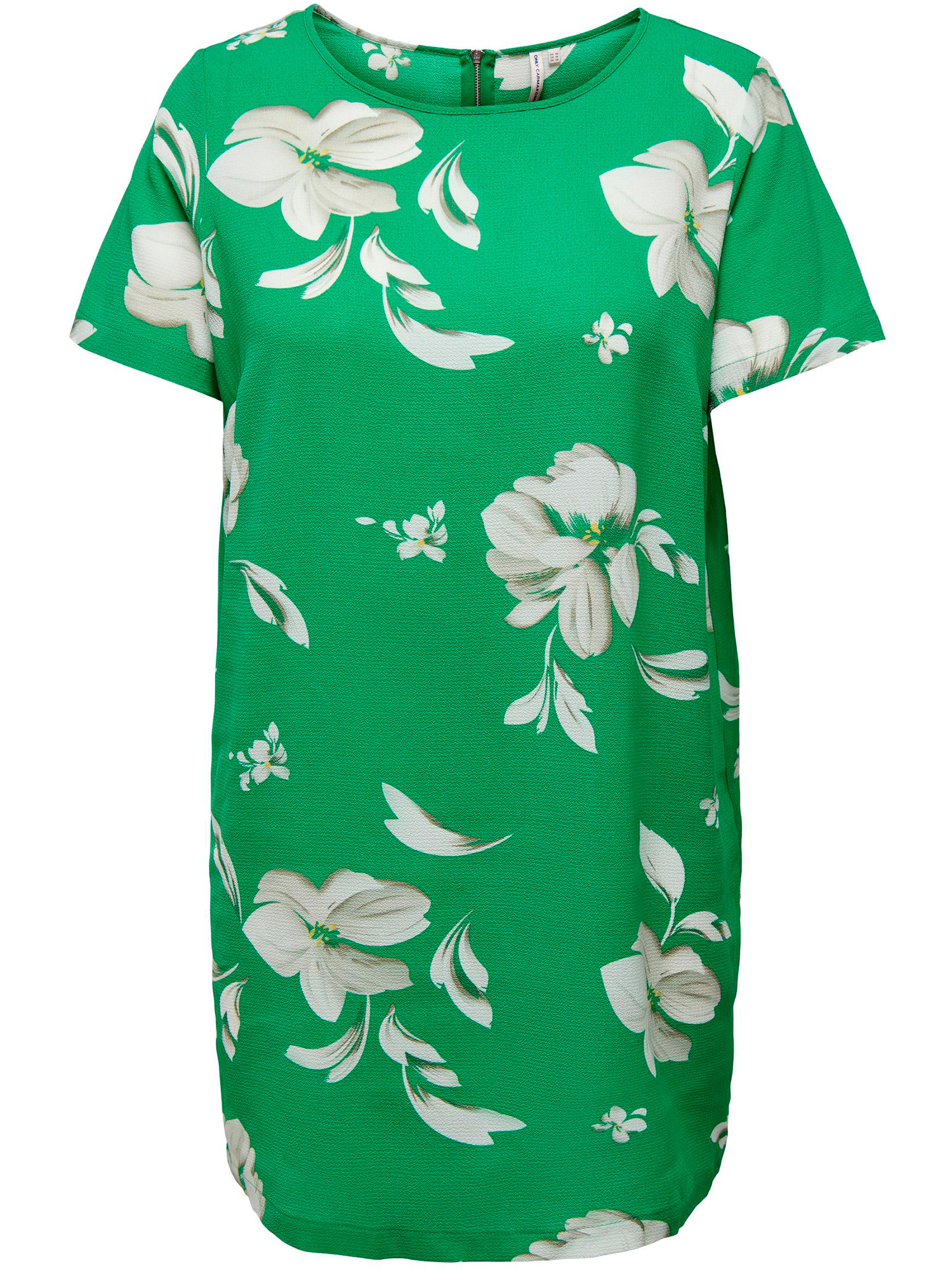 Carluxmille - Grønn kjole med flotte blomster fra Only Carmakoma