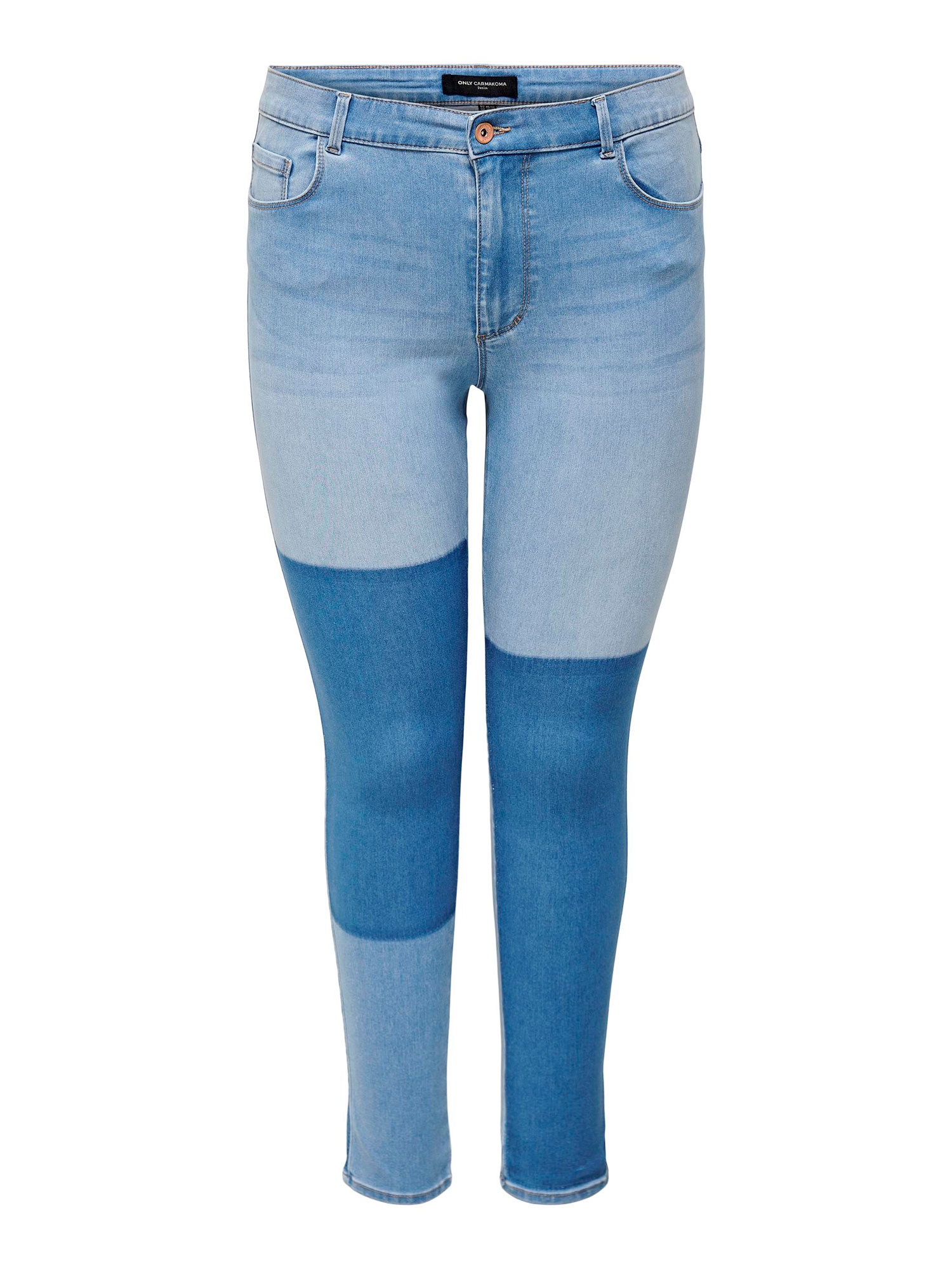  Car AUGUSTA - Lyseblå jeans i bomullsdenim med cool detaljer fra Only Carmakoma