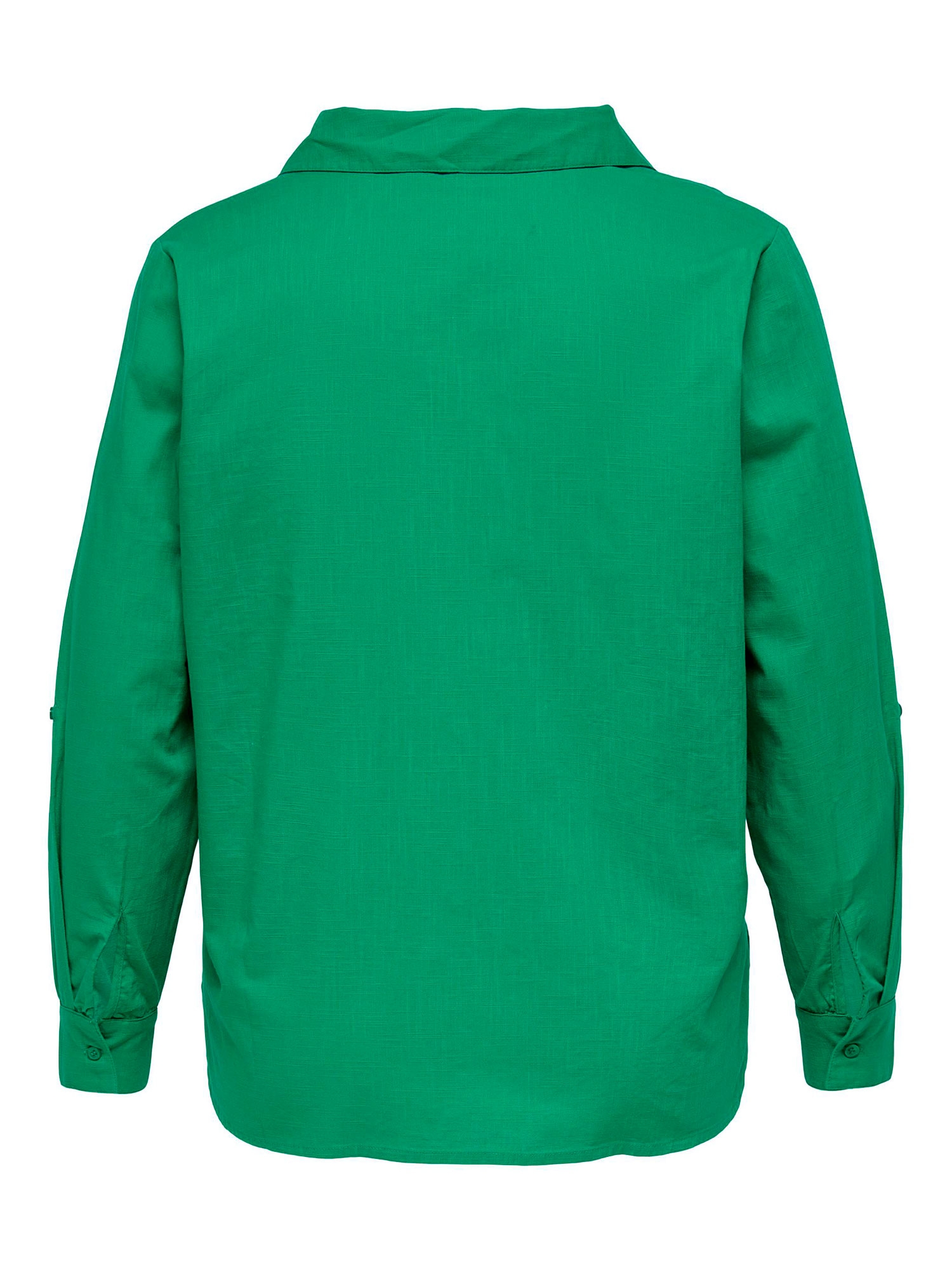 Car KIANA - grønn skjorte med V-hals i 100% bomull fra Only Carmakoma