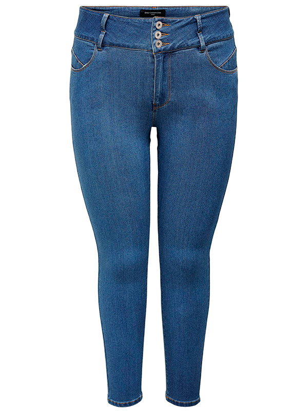 ANNA - Mellom blå jeans med høyt liv fra Only Carmakoma