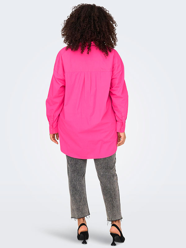 MINSA - Rosa bomullsskjorte fra Only Carmakoma