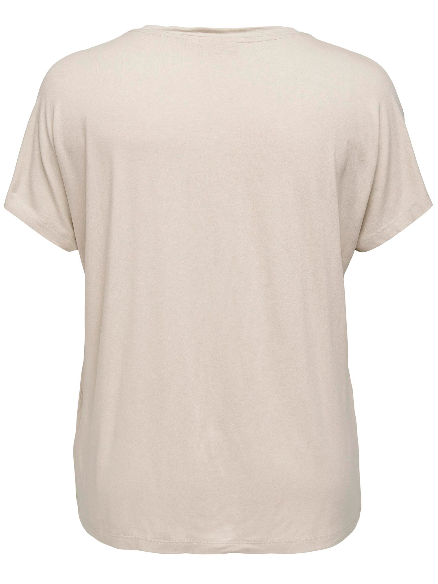 Car LOUISA - Flott beige t-skjorte med paljetter fra Only Carmakoma