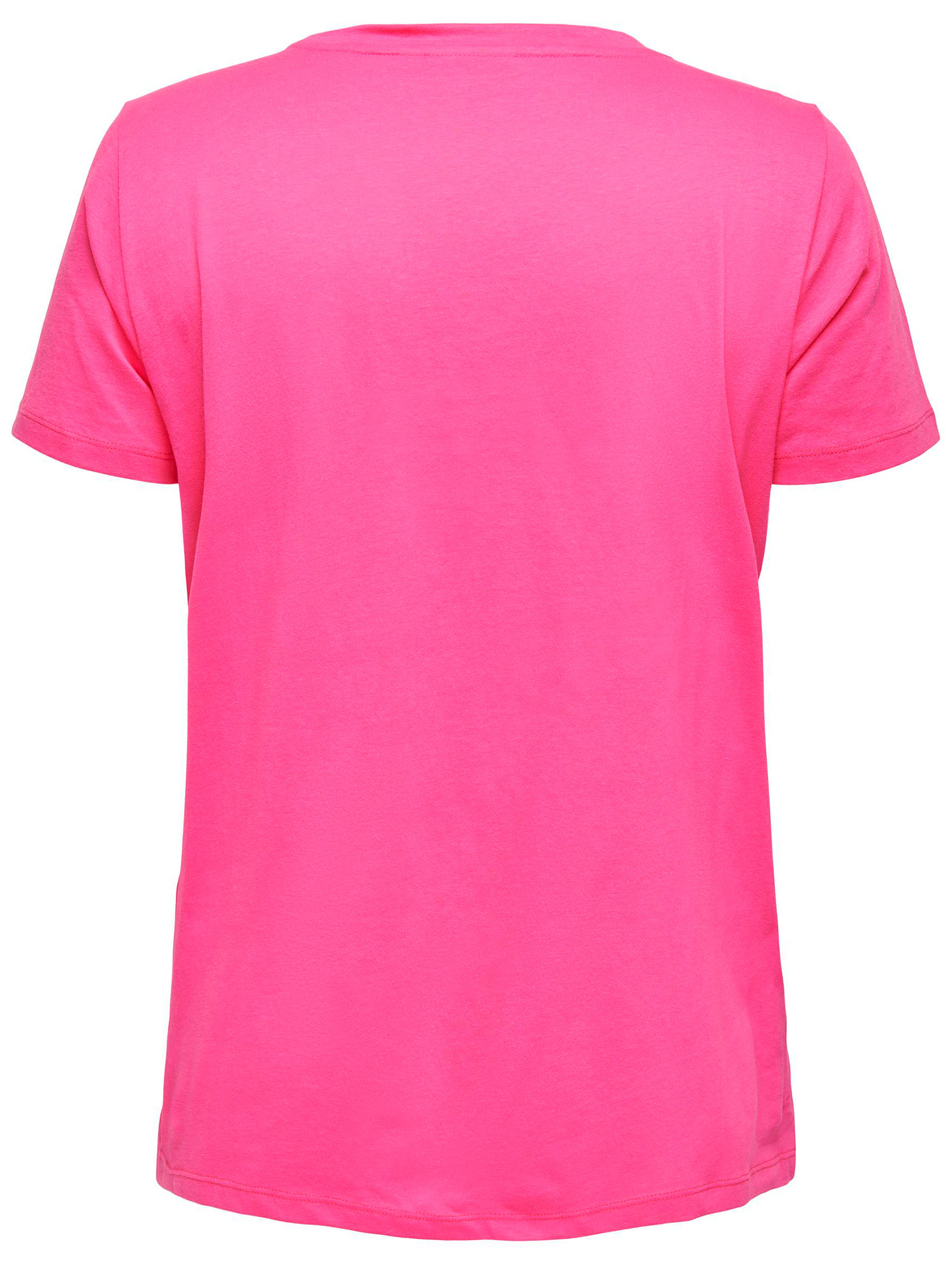 GLAMMY - Rosa bomulls t-skjorte med paljetter fra Only Carmakoma