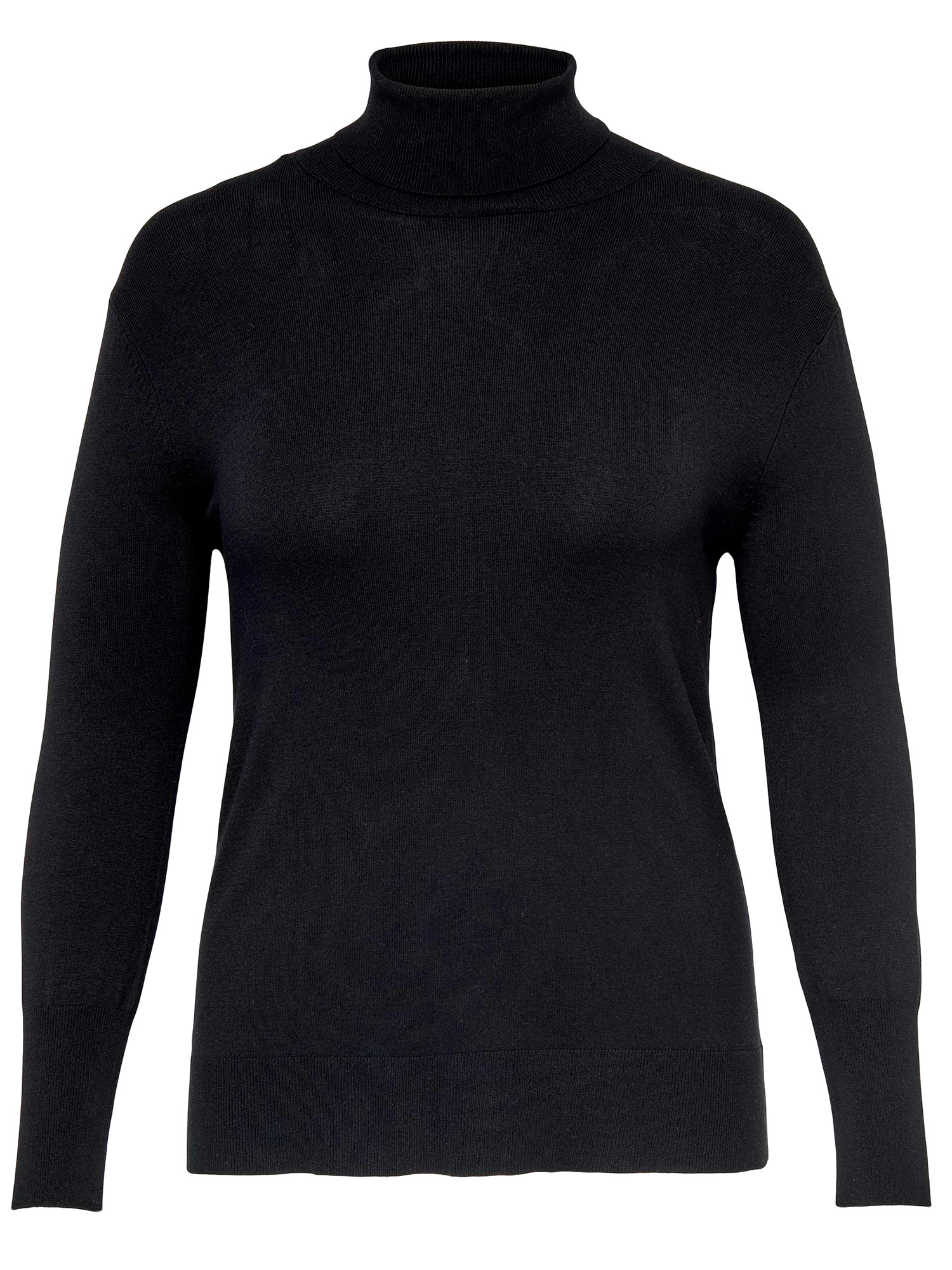 Car VENICE - svart strikket genser med høy hals fra Only Carmakoma