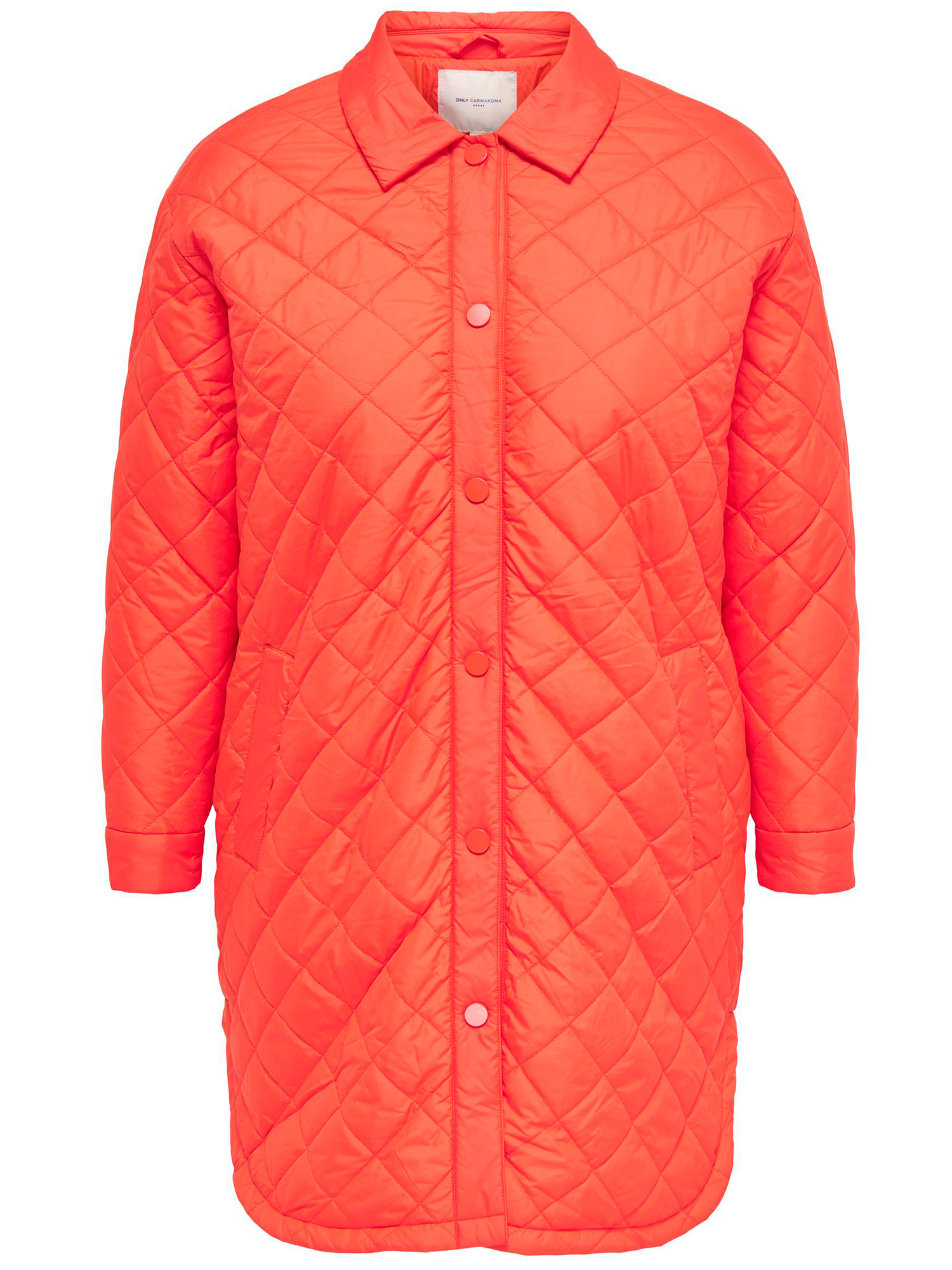 NEWTANZIA - Orange lett vattert jakke fra Only Carmakoma