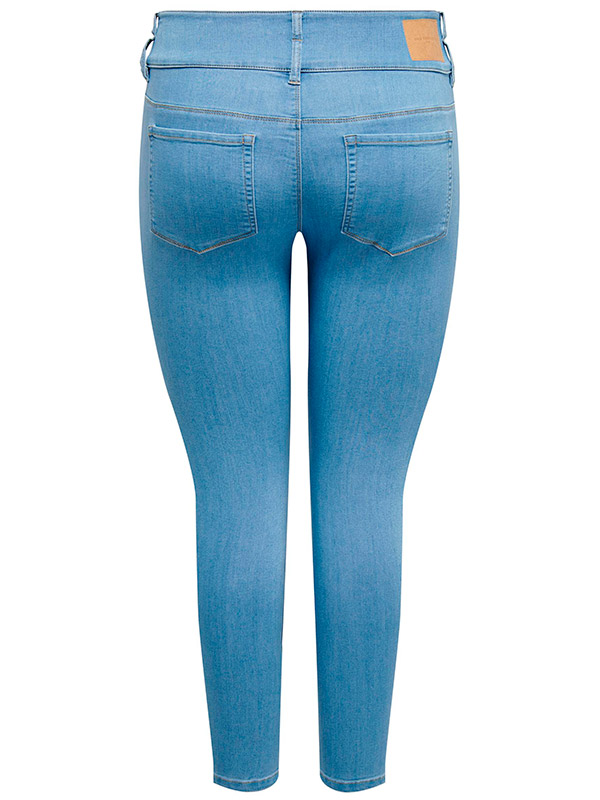 ANNA - Lyseblå jeans med høyt liv fra Only Carmakoma