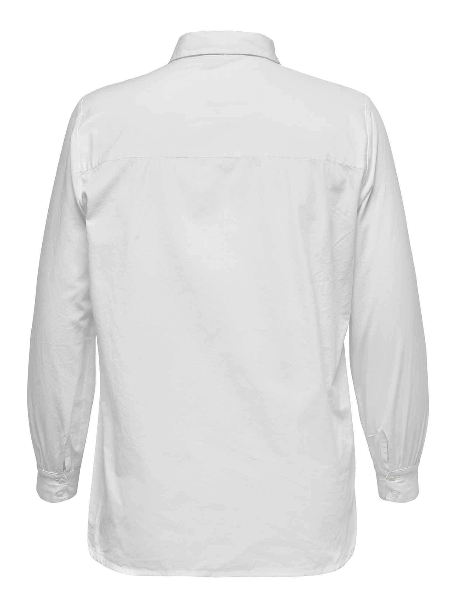 NORA - Hvit bomullsskjorte fra Only Carmakoma