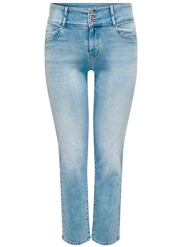 ANNA - Lyseblå jeans med høyt liv fra Only Carmakoma