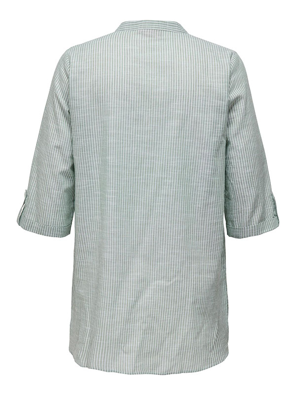 POILA - Grønn skjorte med hvite striper fra Only Carmakoma