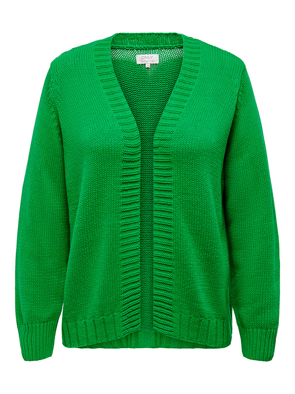 MILLE - Grønn cardigan i strikket bomull fra Only Carmakoma