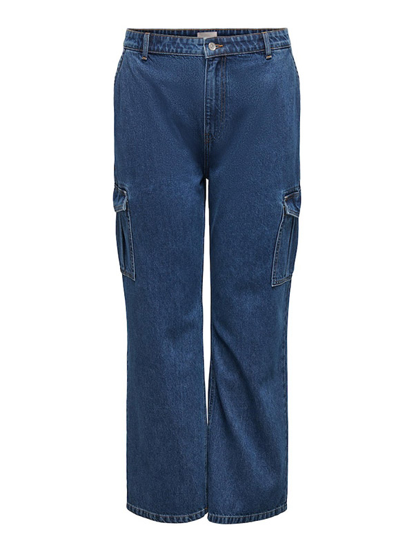 HOPE - Blå jeans med brede ben fra Only Carmakoma
