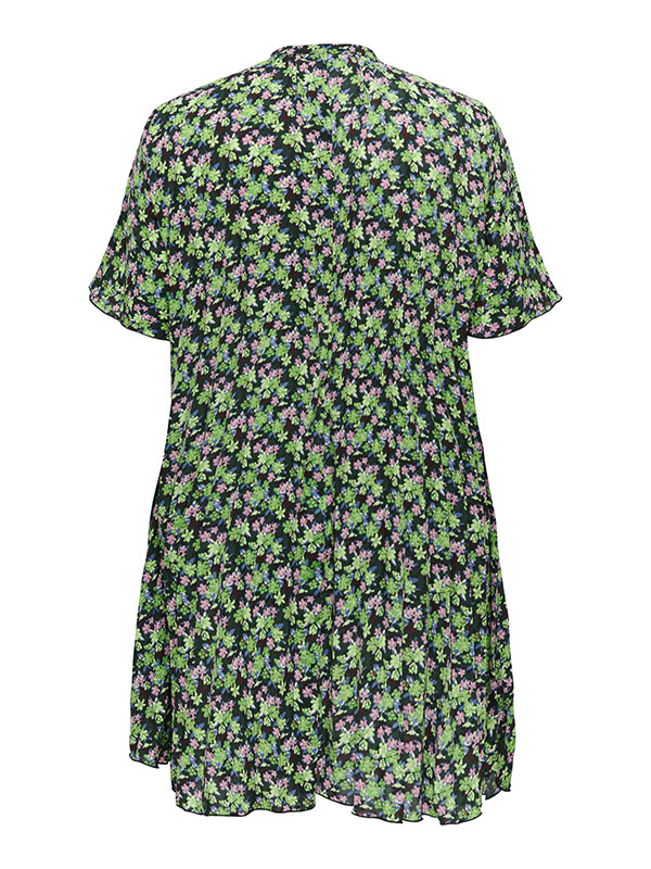 GREENIE - Lett kjole med blomstrete print fra Only Carmakoma