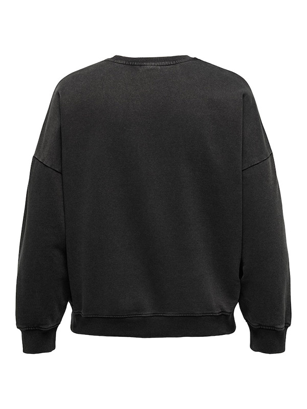 LUCINDA - Svart sweatshirt med sommerfugl print fra Only Carmakoma