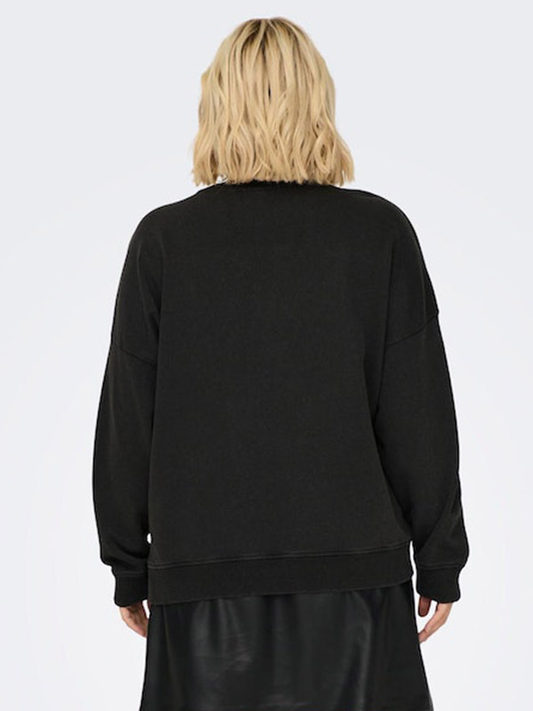 LUCINDA - Svart sweatshirt med sommerfugl print fra Only Carmakoma
