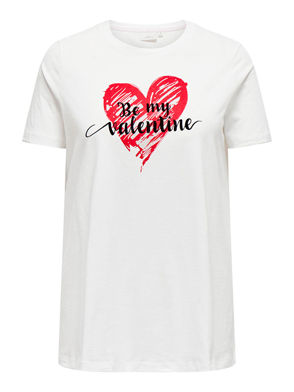 CARHEART - Plus Size T-shirt fra Only Carmakoma